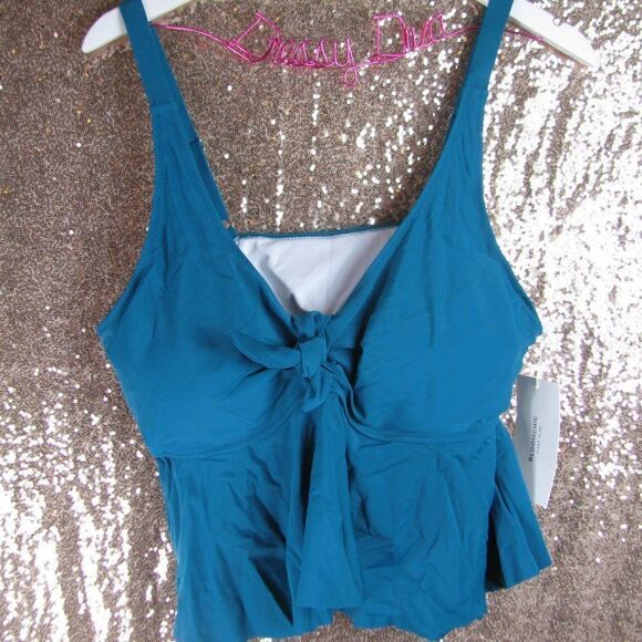 NWT BloomChic turquiose tankini swim top 18/2X - Picture 5 of 12